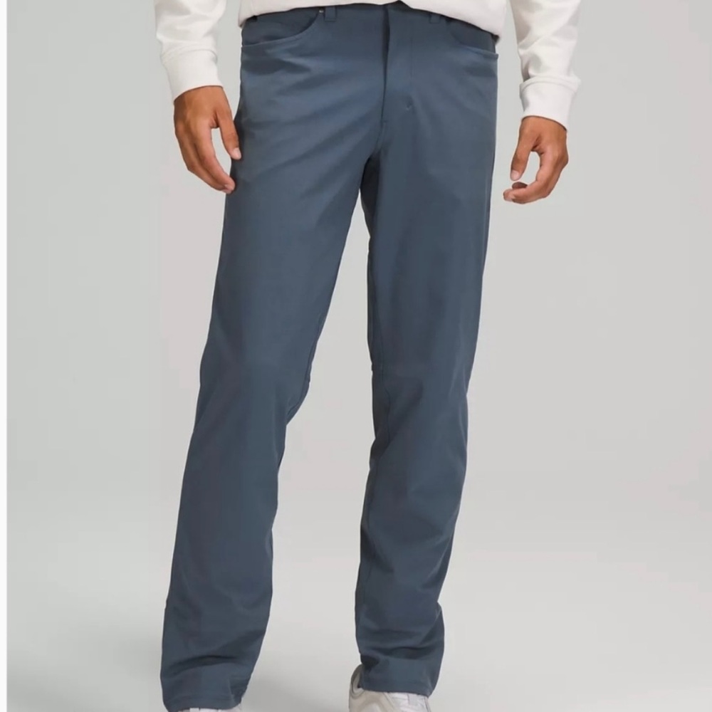 lululemon athletica Men's Straight-Leg Pants in Slate Blue